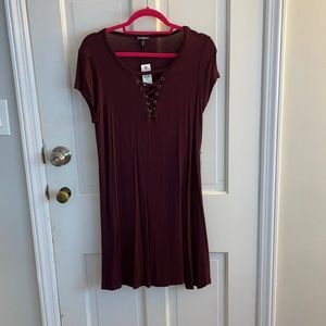 maroon dress